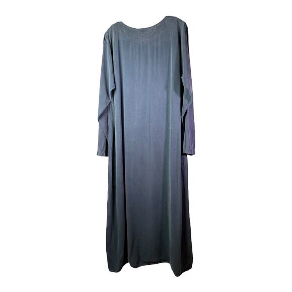 Dinah Lee Maxi‎ Dress Womens L Blue Long Sleeves Loose Fit Pockets - Picture 3 of 7
